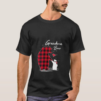 女性おばあちゃんクマのクリスマスモーミギパジャマレ Tシャツ
