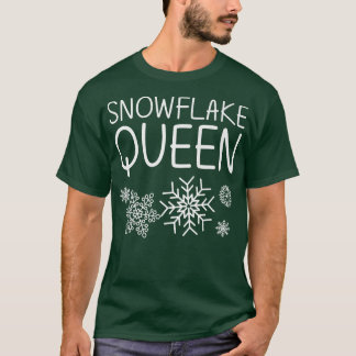 女性おもしろいのためのスノーフレーク・アートお母さん氷の雪の冬 Tシャツ