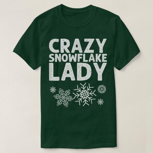 女性おもしろいのためのスノーフレーク・アートお母さん氷の雪の冬 Tシャツ (デザイン正面)