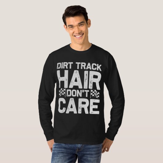 女性おもしろい向けダートトラックレーシングギフト男性ダートBi Tシャツ (正面フル)