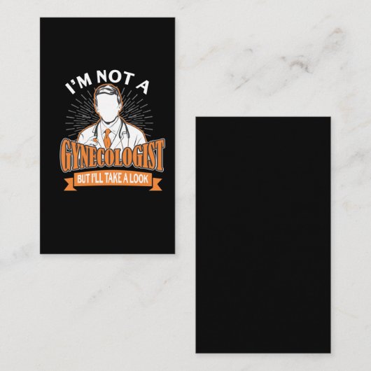 女性おもしろい愛好家のための婦人科医のユーモア 名刺 (正面/裏面)