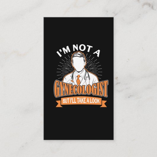 女性おもしろい愛好家のための婦人科医のユーモア 名刺 (正面)