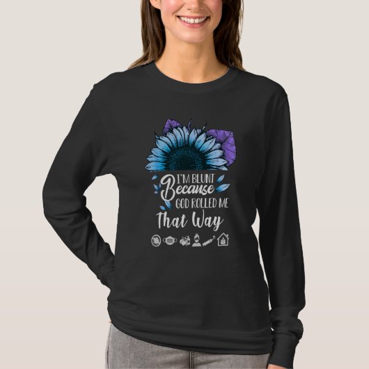 女性おもしろい用Tシャツ+サイズひまわりグラフィック Tシャツ (正面)