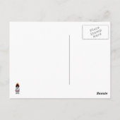 女性おもしろい男性用のハガおもしろいスデザイン ポストカード (裏面)