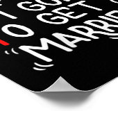 女性おもしろい結婚ギフト笑わされる新郎新婦W ポスター (角)