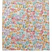 女性おもしろい贈り物 シャワーカーテン (正面)