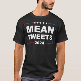 女性おもしろい赤白青meanツイート2024 VNeck Tシャツ