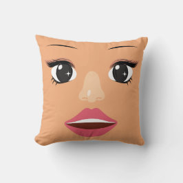 女性おもしろい顔装飾用クッション クッション