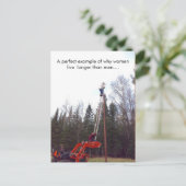 女性おもしろい(女性) VS男性用はがき、ポストクロッシング ポストカード (スタンド正面)