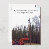 女性おもしろい(女性) VS男性用はがき、ポストクロッシング ポストカード (正面/裏面)