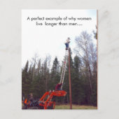 女性おもしろい（女性） VS男性用はがき、ポストクロッシング ポストカード (正面)