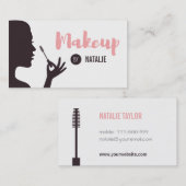女性およびマスカラのメーキャップアーティストの名刺 名刺 (正面/裏面)