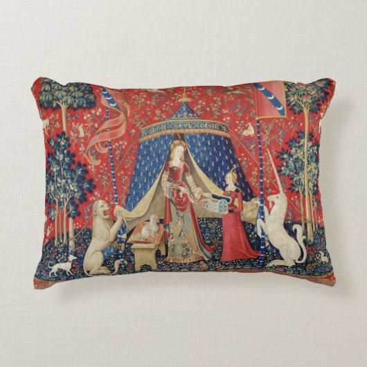 女性およびユニコーン: 「私のdesireだけに アクセントクッション (正面)