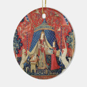 女性およびユニコーン: 「私のdesireだけに セラミックオーナメント (左)