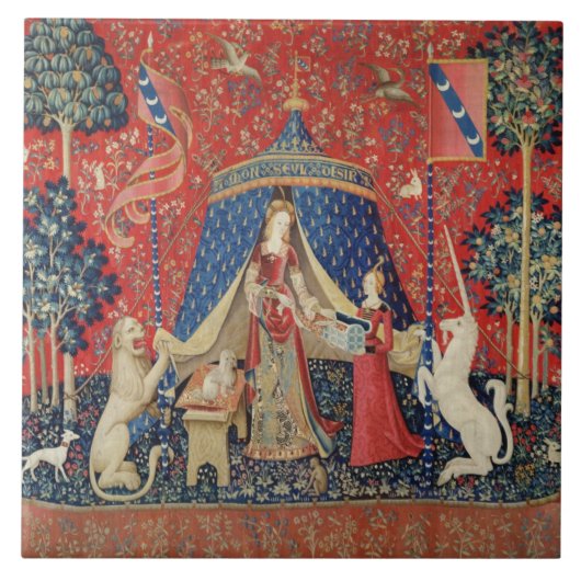 女性およびユニコーン: 「私のdesireだけに タイル (正面)