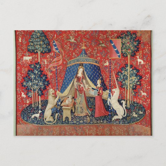 女性およびユニコーン: 「私のdesireだけに ポストカード (正面)