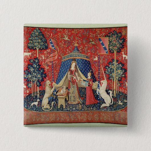 女性およびユニコーン: 「私のdesireだけに 缶バッジ (正面)