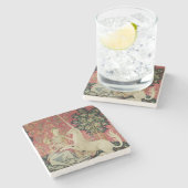 女性およびユニコーン: 「Sight ストーンコースター (横)