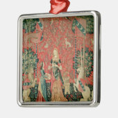 女性およびユニコーン: 「Smell メタルオーナメント (左)