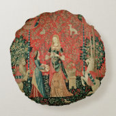 女性およびユニコーン: 「Smell ラウンドクッション (裏面)