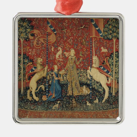 女性およびユニコーン: 「Taste メタルオーナメント (正面)