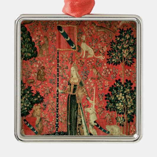 女性およびユニコーン: 「Touch メタルオーナメント (正面)