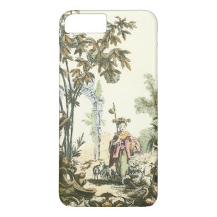 女性および動物が付いているアジア庭 iPhone 8 PLUS/7 PLUSケース