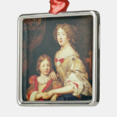 女性および彼女の息子 メタルオーナメント (左)