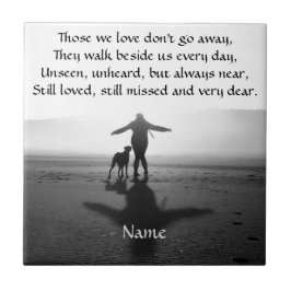 女性および犬-世界の唯一の物 タイル