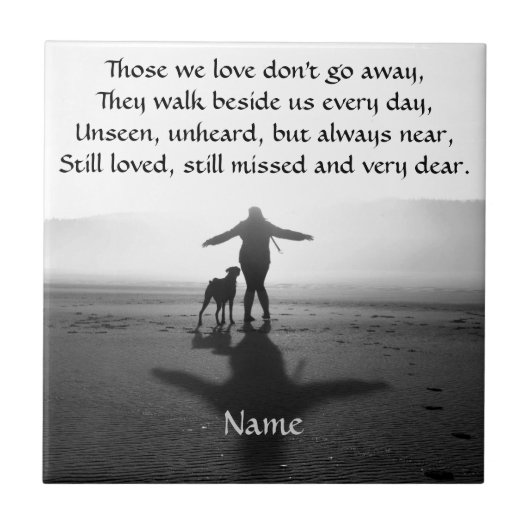 女性および犬-世界の唯一の物 タイル (正面)