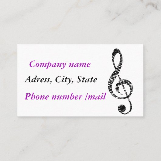 女性および音楽 名刺 (裏面)