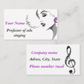 女性および音楽 名刺 (正面/裏面)