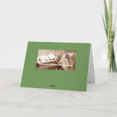 女性お尻ハッピー50誕生日カードおもしろいヴィンテージ カード (裏面)