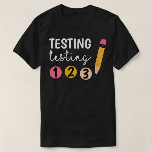 女性かわいいテスト日テスト1 2 3先生 Tシャツ (デザイン正面)