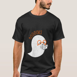 女性かわいいレトロ幽霊本読の本愛好家F Tシャツ