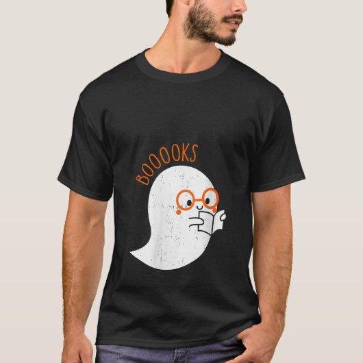 女性かわいいレトロ幽霊本読の本愛好家F Tシャツ (正面)