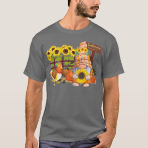 女性かわいい格言とチキンヒマワリ農家 Tシャツ