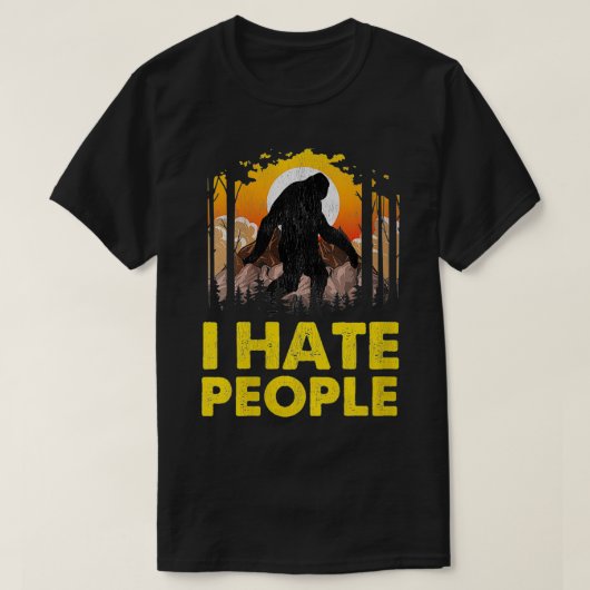 女性かわいい&私おもしろいは人々bigfootプンナトゥ嫌い tシャツ (デザイン正面)