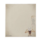 女性かわいらしのやる気を起こさせる引用文スクラップブック用紙 ノートパッド (正面)