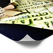 女性かわいらしアートコラージュ ポスター (角)