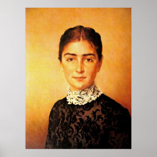 女性かわいらしポートレート ポスター