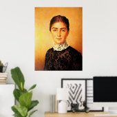 女性かわいらしポートレート ポスター (ホームオフィス)