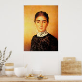 女性かわいらしポートレート ポスター (キッチン)