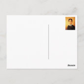 女性かわいらしポートレート ポストカード (裏面)