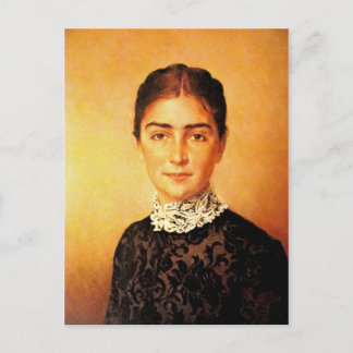 女性かわいらしポートレート ポストカード