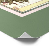 女性かわいらし庭師クラシックスフランスのイス美術 ポスター (角)