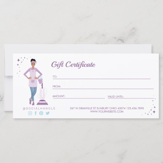 女性かわいらし清掃業者贈与証 (裏面)