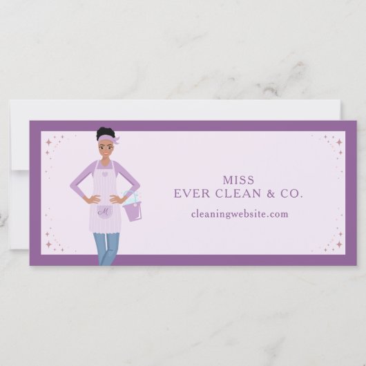 女性かわいらし清掃業者贈与証 (正面)