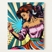 女性かわいらし踊りサルサアポップ・アートのート プランナー手帳 (裏面)