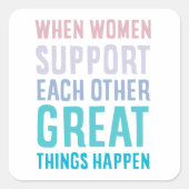 女性がお互いを支え合う時 スクエアシール (正面)